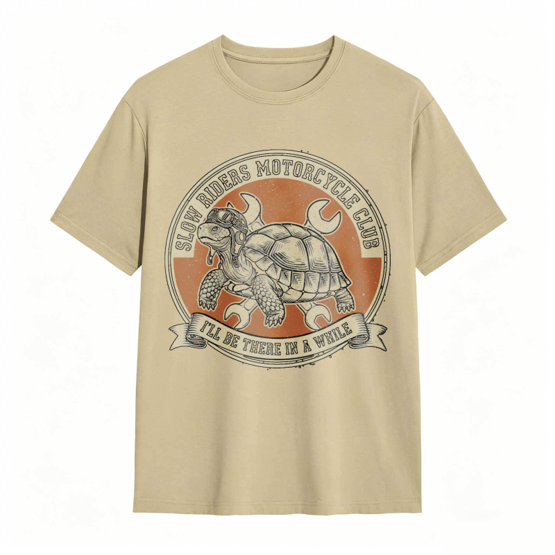 Turtle Motorcycle Club Slow Riders I'll Be There In A While T-shirt