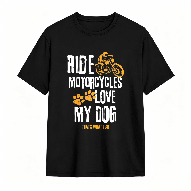 Ride Motorcycles Love My Dog Unisex Classic T-shirt