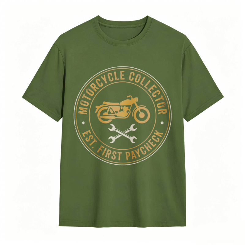 Motorcycle Collector Est First Paycheck T-shirt