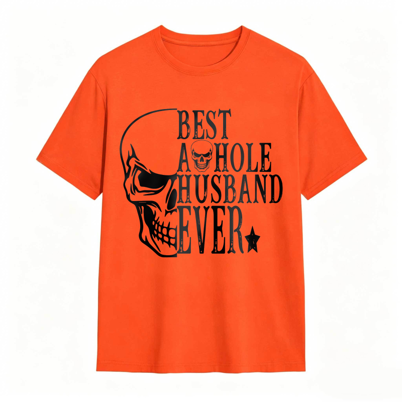 Skull And Text Best A Hole Husband Ever Unisex Classic T-shirt