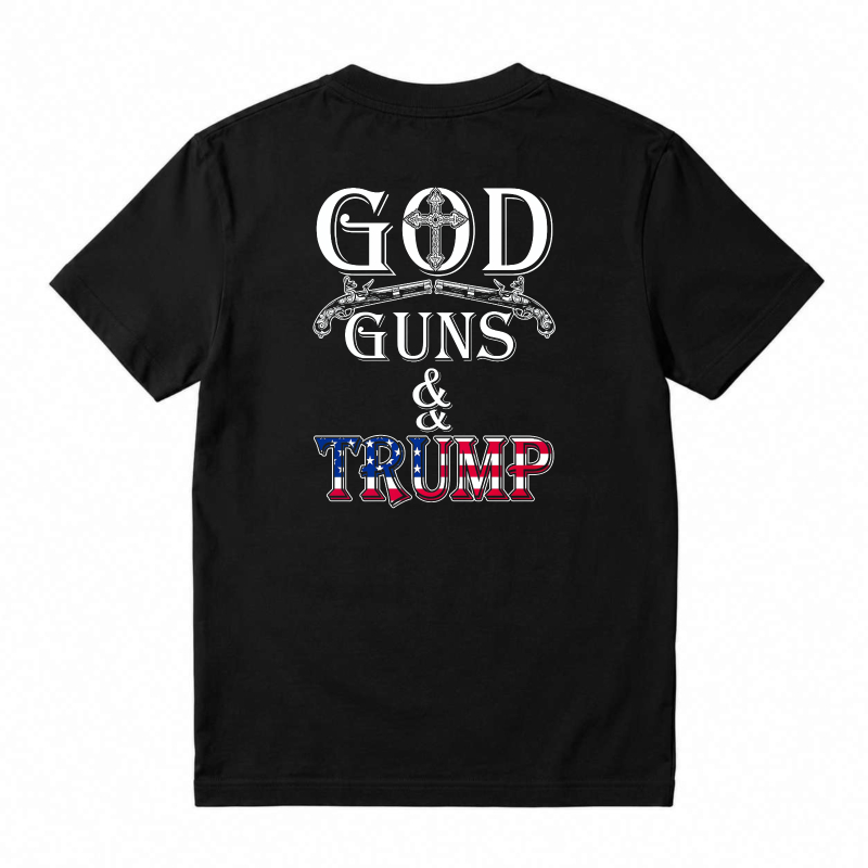 God Guns And Trump American Flag Design Unisex Classic T-shirt