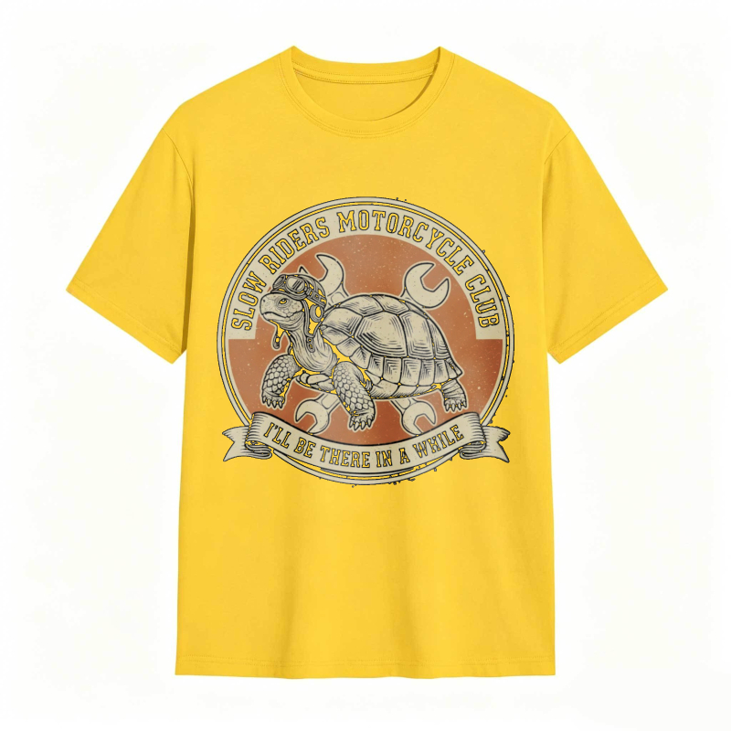 Turtle Motorcycle Club Slow Riders I'll Be There In A While T-shirt