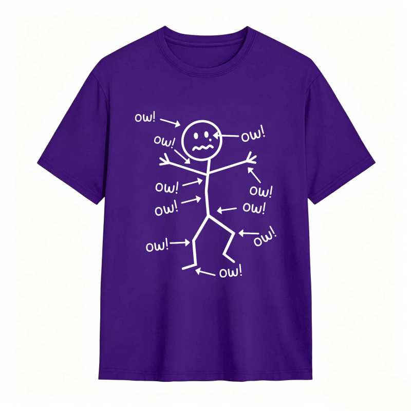 Stick Figure With Ow Exclamations Unisex Classic T-shirt