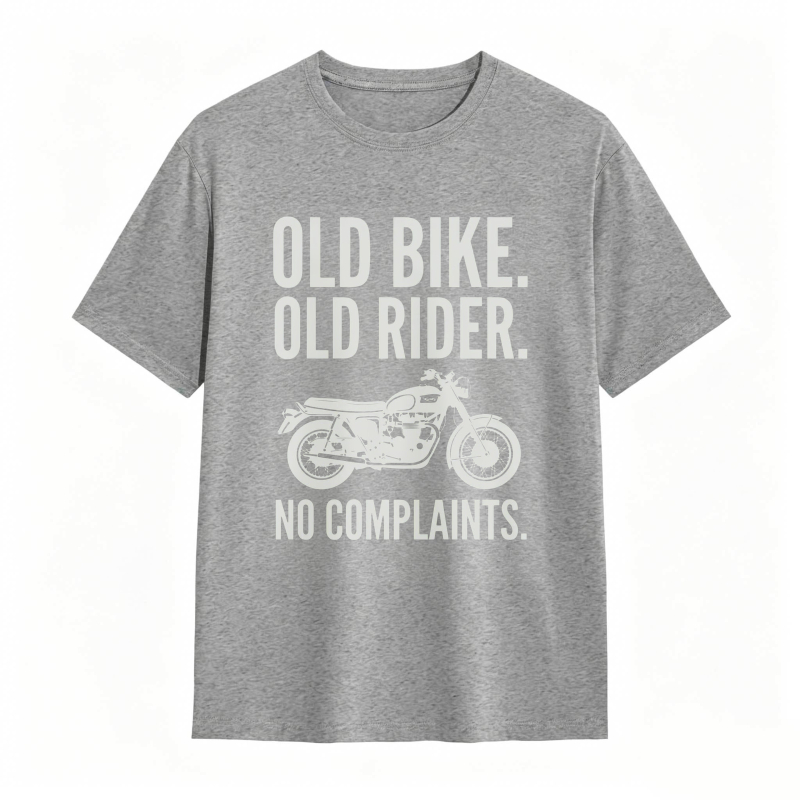 Old Bike Old Rider No Complaints Motorcycle Graphic T-shirt