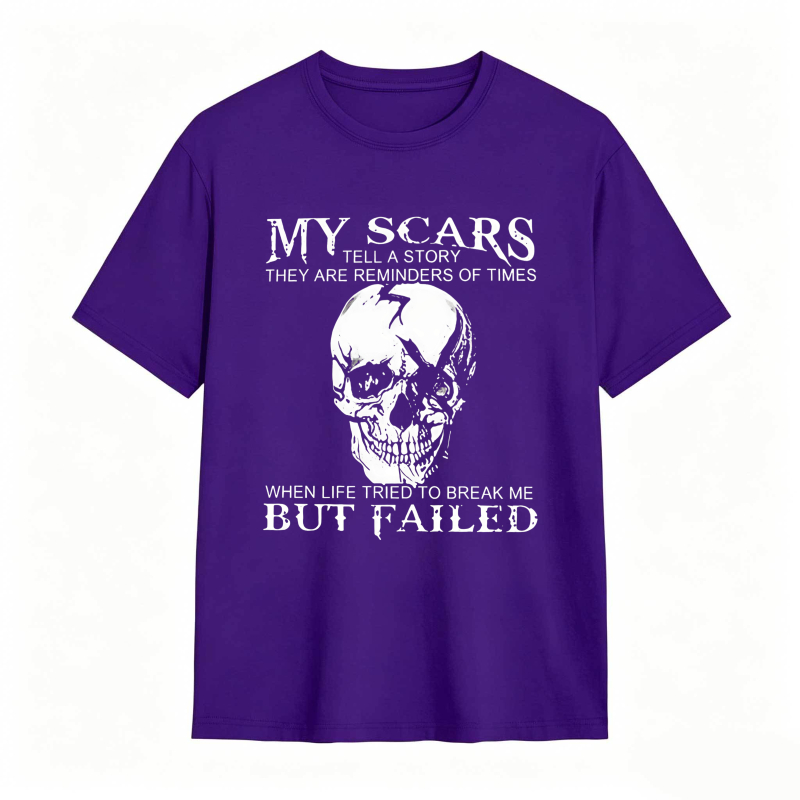 Skull And Scar Story Quote Unisex Classic T-shirt