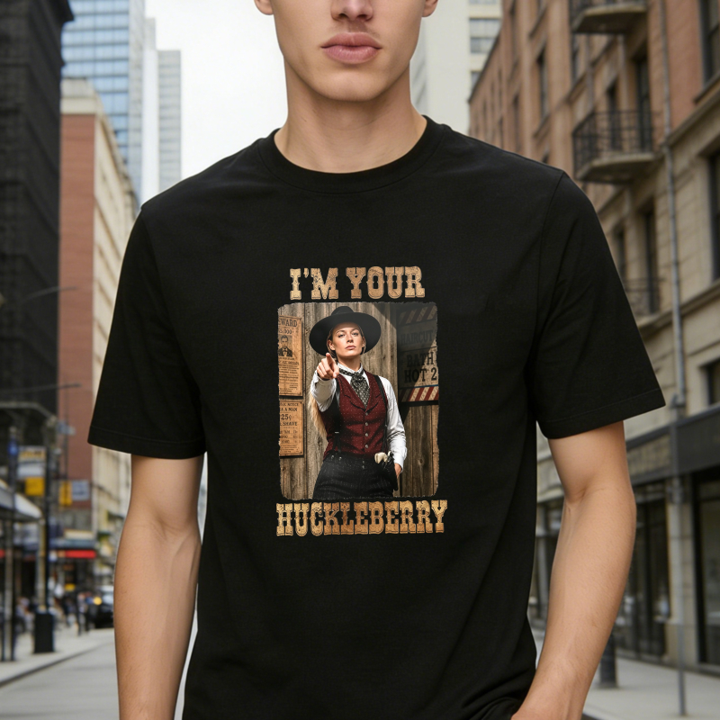 I'm Your Huckleberry Western Movie Quote Vintage Graphic Unisex Classic T-shirt