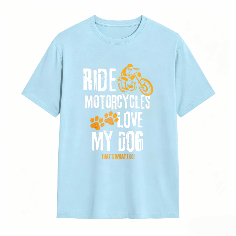 Ride Motorcycles Love My Dog Unisex Classic T-shirt