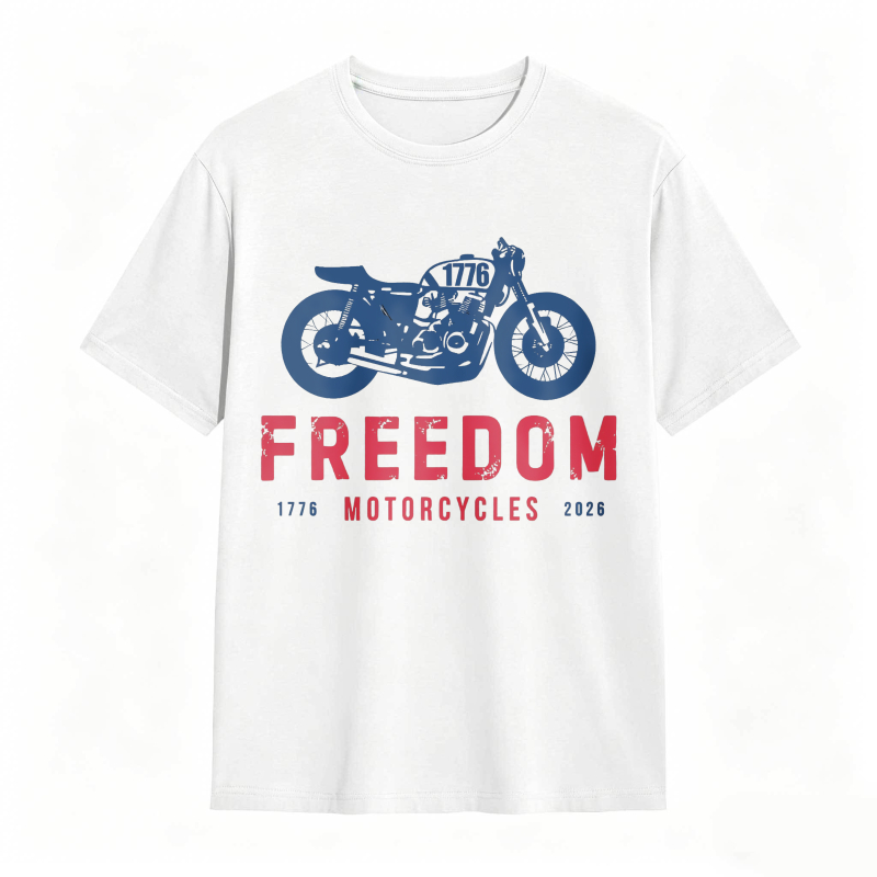 Freedom Motorcycles 1776 2025 Motorcycle Design Unisex Classic T-shirt