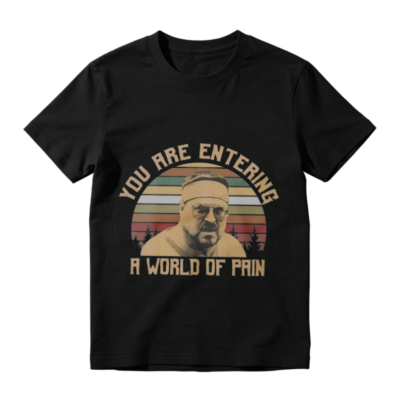 You Are Entering A World Of Pain Vintage Retro Sunset Graphic Unisex Classic T-shirt