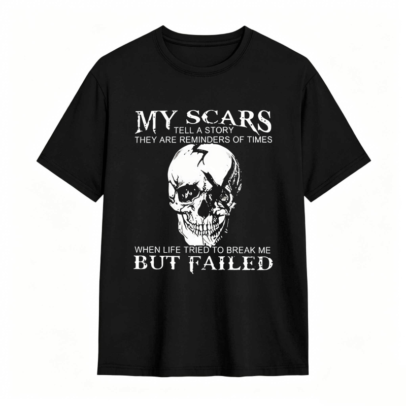 Skull And Scar Story Quote Unisex Classic T-shirt