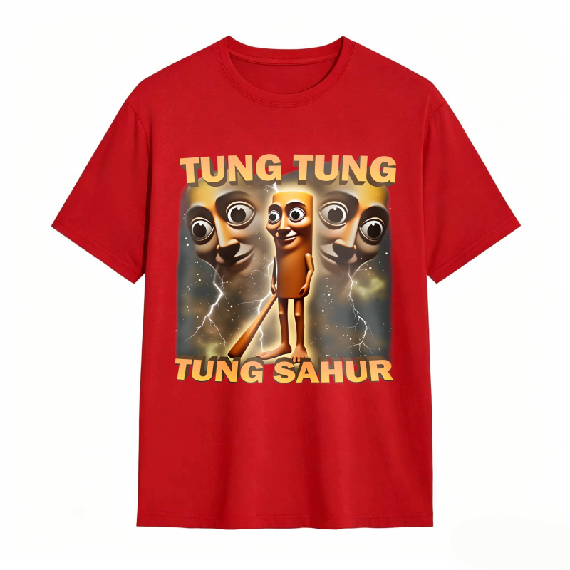 100% Cotton Tung Tung Tung Sahur Graphic Tee