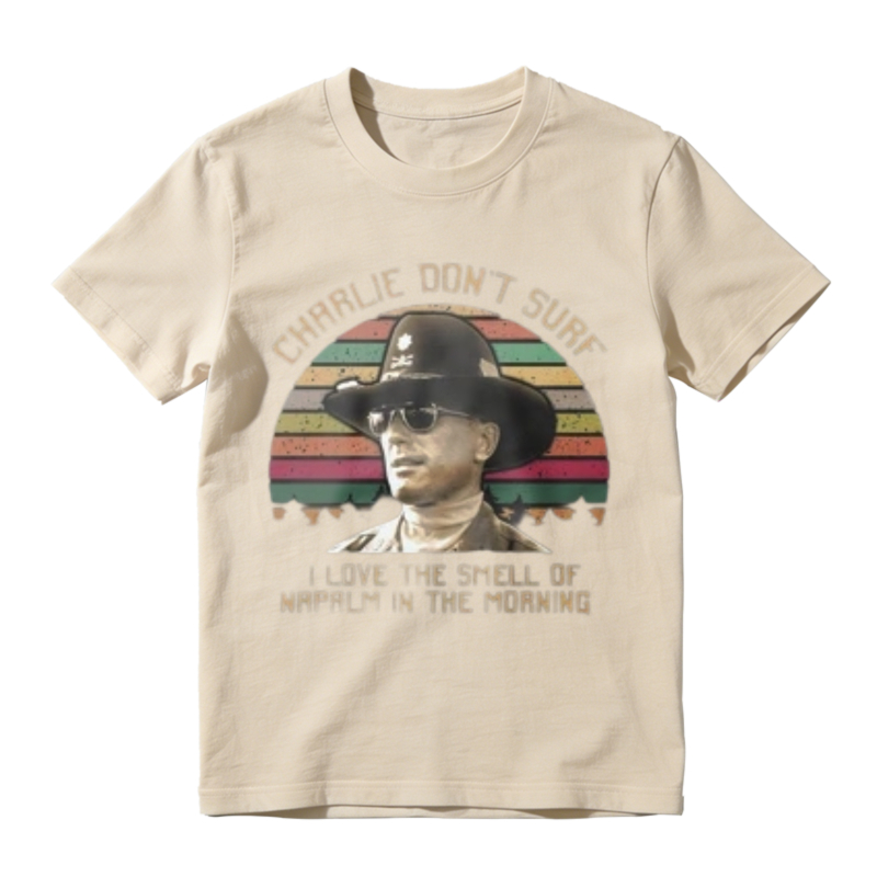 Charlie Dont Surf I Love The Smell Of Napalm In The Morning Vintage Retro Sunset Unisex Classic T-shirt