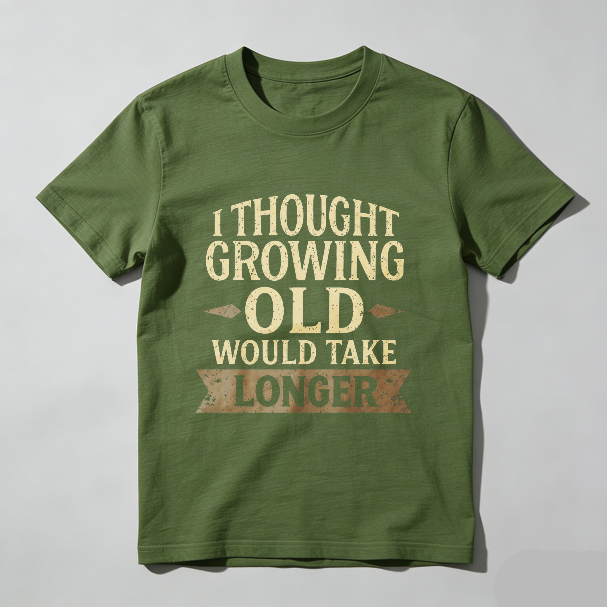 TEECURENT I Thought Growing Old Would Take Longer T Shirt Funny Humor Adult Gift For Men Women Casual Wear Black Cotton Top- HOT
