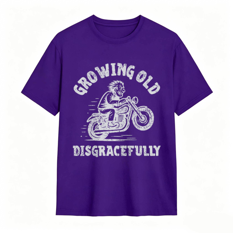 Growing Old Disgracefully Motorcycle Rider T-shirt