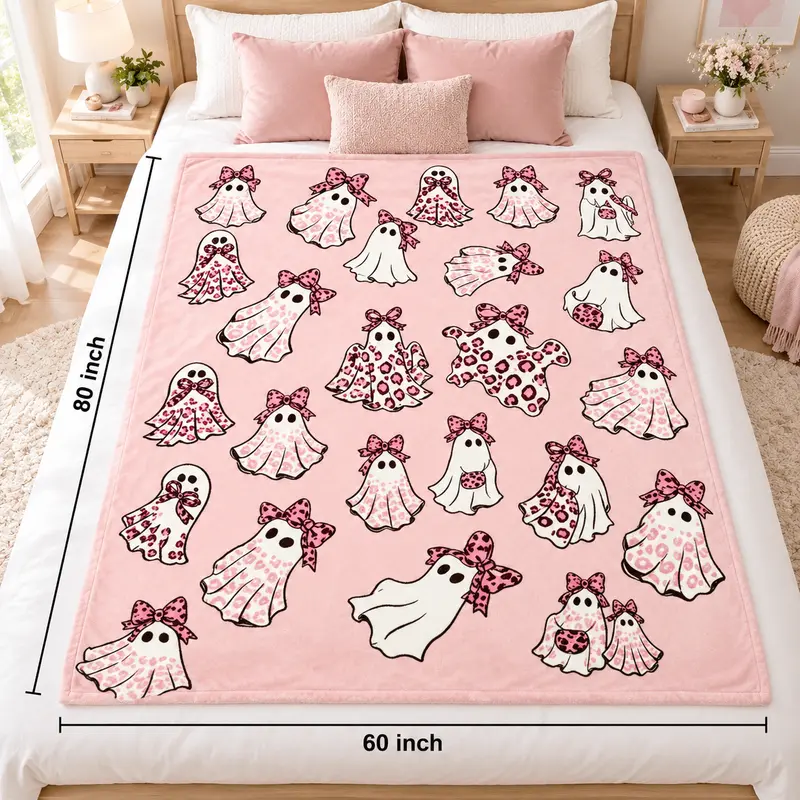 Halloween Cheetah Ghost Flanne blanket