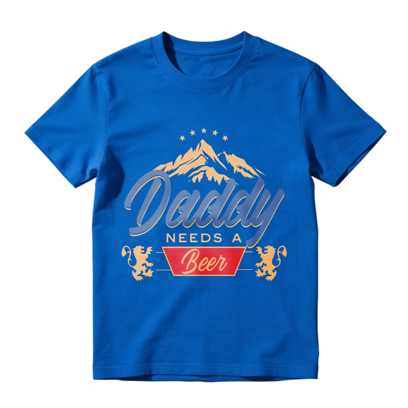 Daddy Needs A Beer Mountain Design Unisex Classic T-shirt