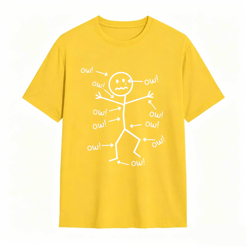 Stick Figure With Ow Exclamations Unisex Classic T-shirt