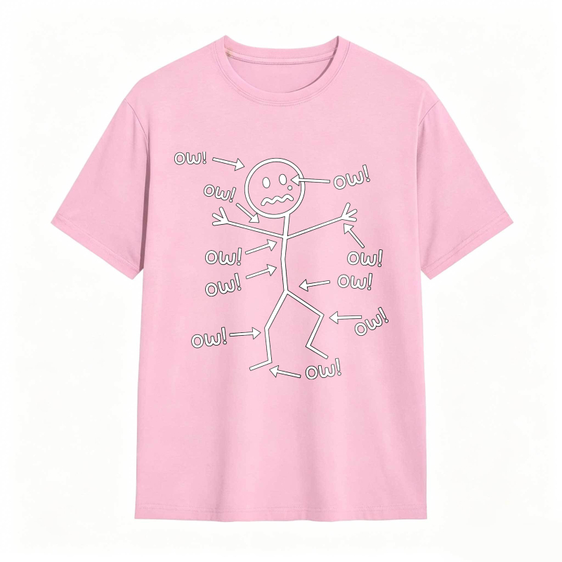 Owl Stick Figure With Arrows And Text Unisex Classic T-shirt