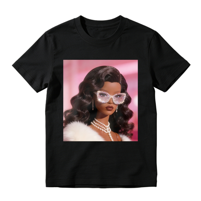 Fashionable Woman With Pearls And Sunglasses T-shirt