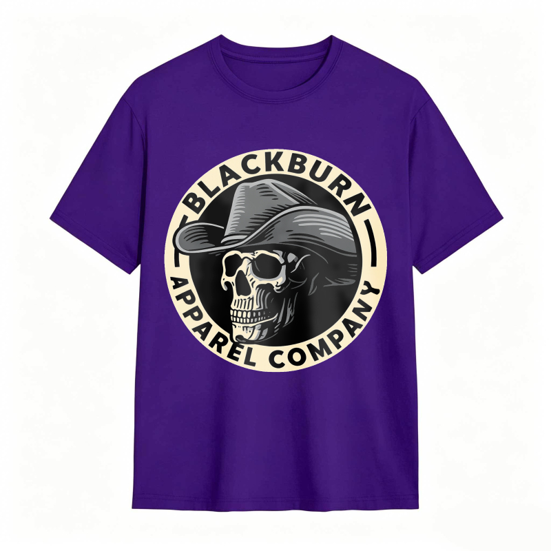 Skull With Cowboy Hat And Blackburn Apparel Company Text Unisex Classic T-shirt
