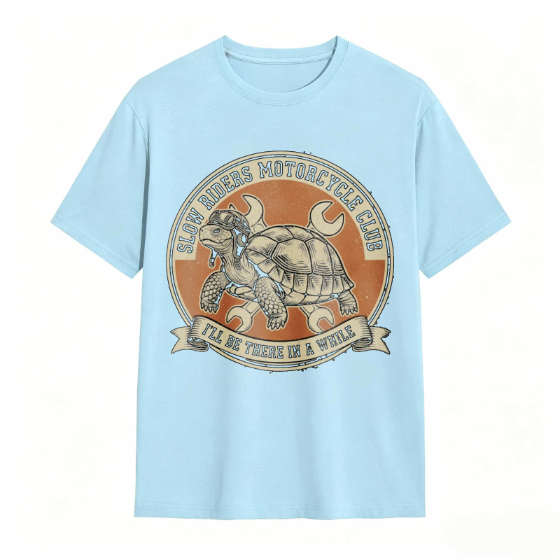 Turtle Motorcycle Club Slow Riders I'll Be There In A While T-shirt