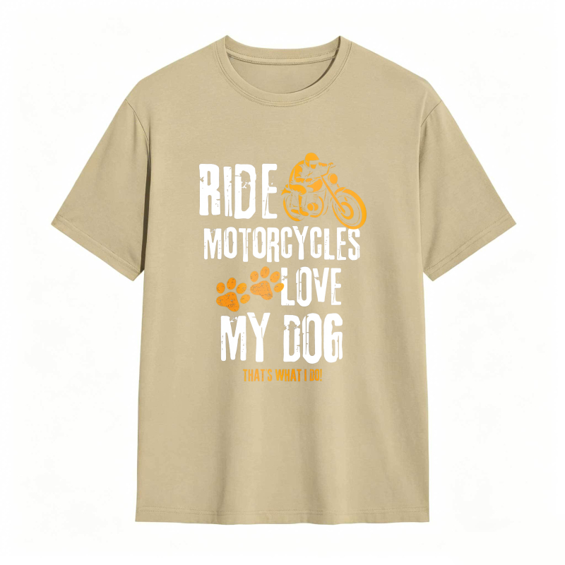 Ride Motorcycles Love My Dog Unisex Classic T-shirt