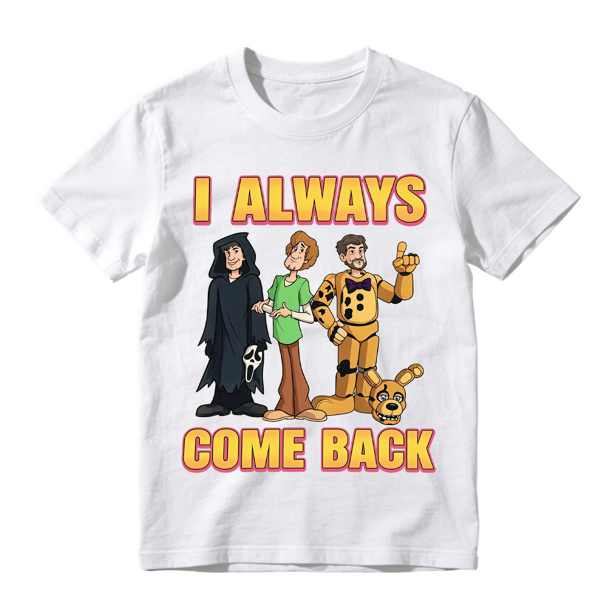 I Always Come Back Halloween Shirt, Scoooby Inspired Mystery Gang Tee, Funny Cartoon Graphic Shirt, Halloween Party Outfit