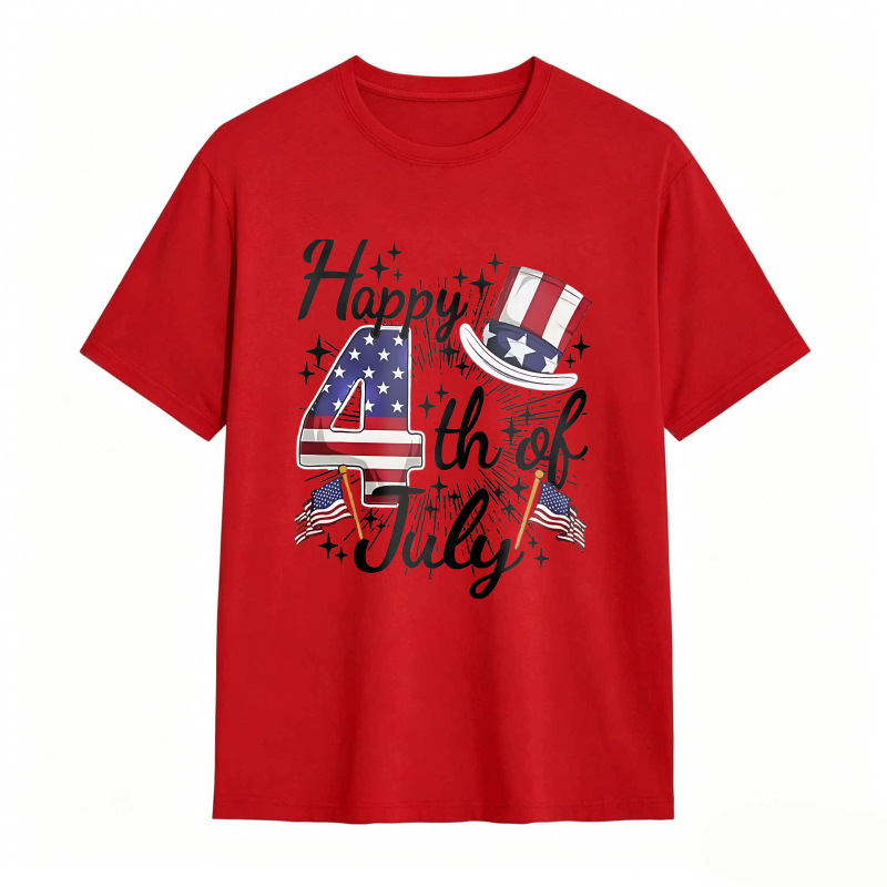 Happy 4th Of July American Flag Stars And Stripes Patriotic Design T-shirt