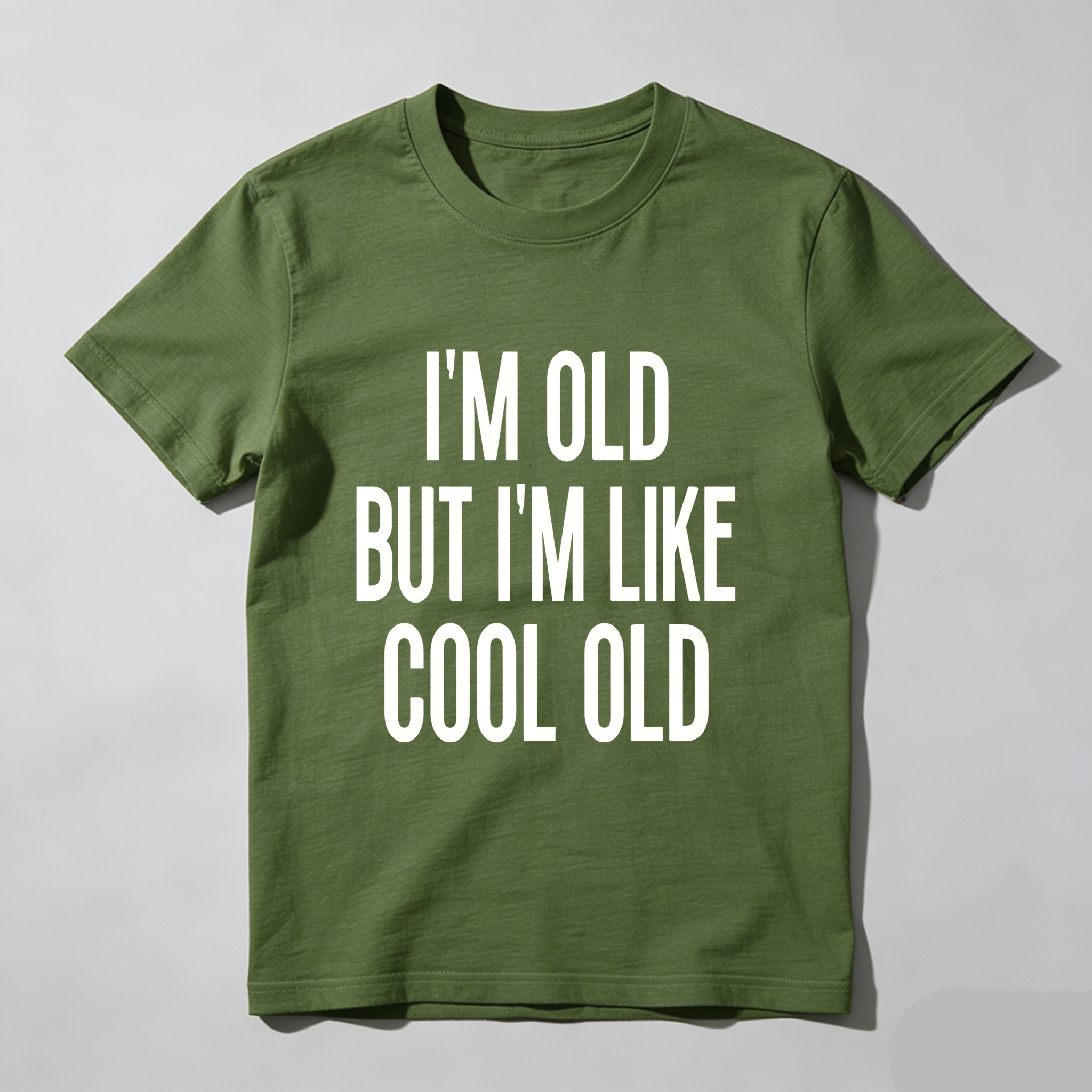TEECURENT  Im Old But Im Like Cool Old Pure Cotton Short Sleeve T Shirt- HOT