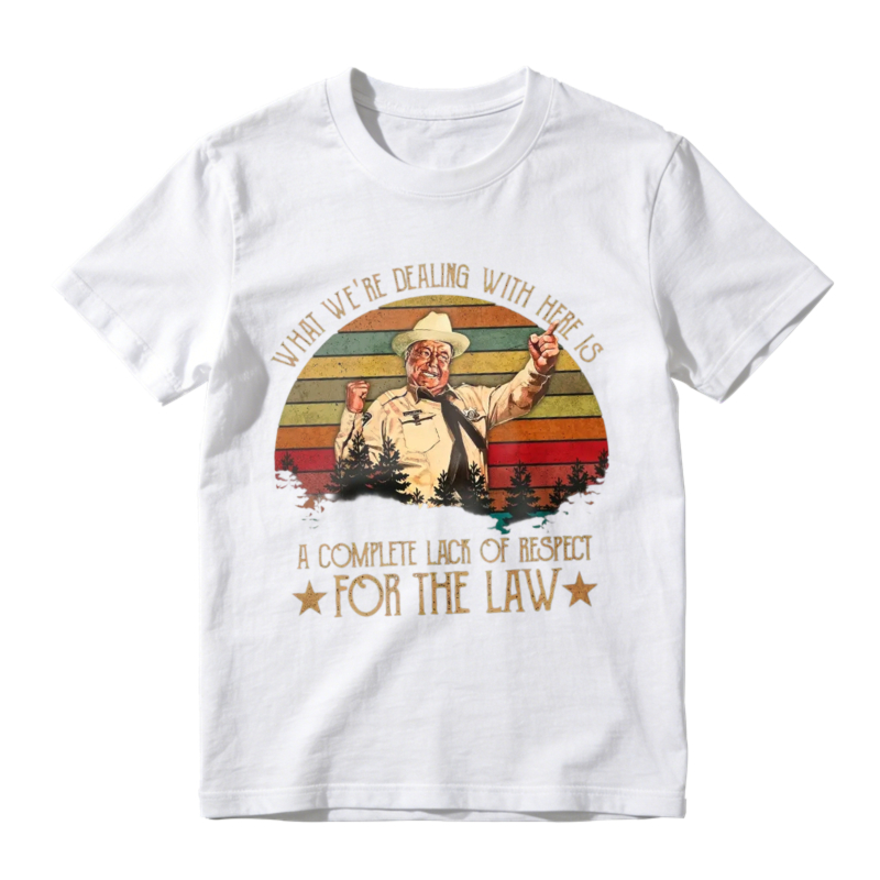 What We Re Dealing With Here Is A Complete Lack Of Respect For The Law Vintage Retro Sunset Unisex Classic T-shirt