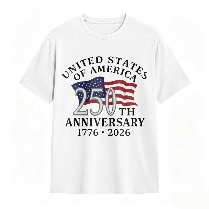United States Of America 250th Anniversary 1776 2026 Flag Design T-shirt