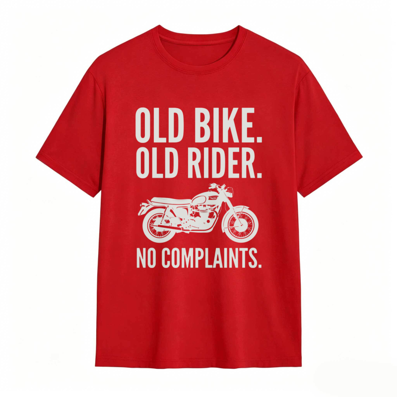 Old Bike Old Rider No Complaints Motorcycle Graphic T-shirt
