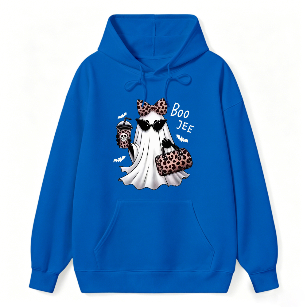 Leopard Bow Sunglasses Ghost Boo Jee Halloween Hoodie