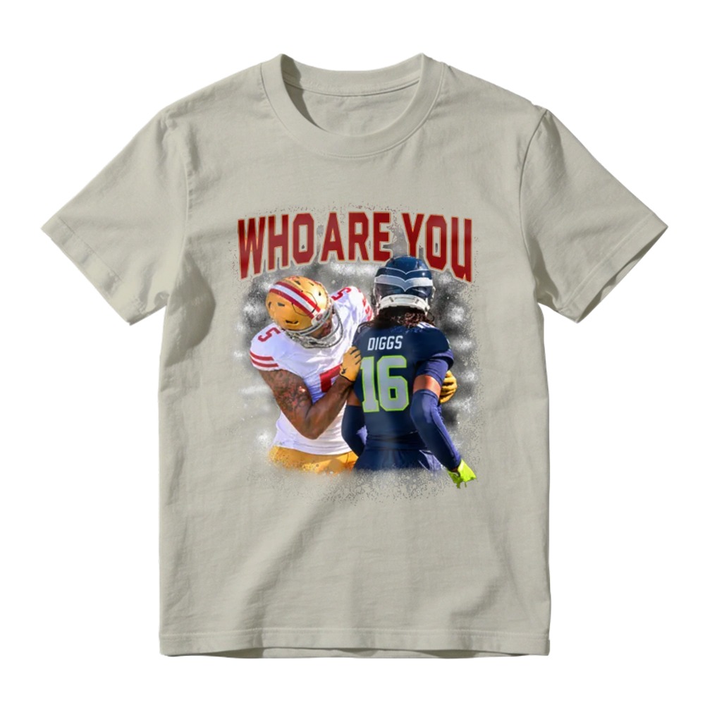 Who Are You Diggs Number 16 Football Player Graphic T-shirt