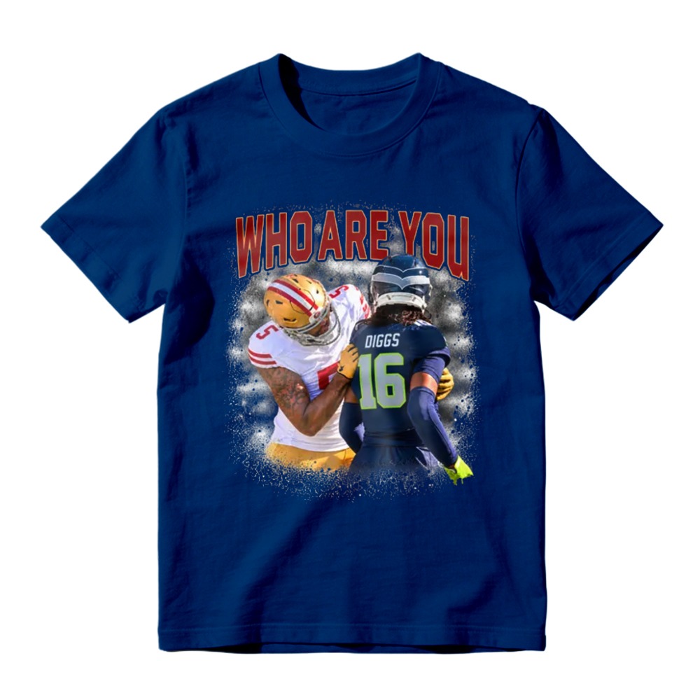 Who Are You Diggs Number 16 Football Player Graphic T-shirt