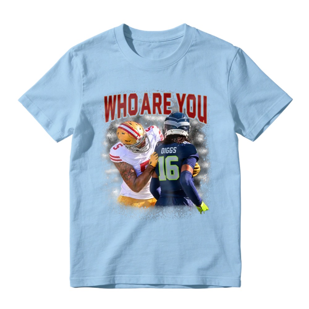 Who Are You Diggs Number 16 Football Player Graphic T-shirt