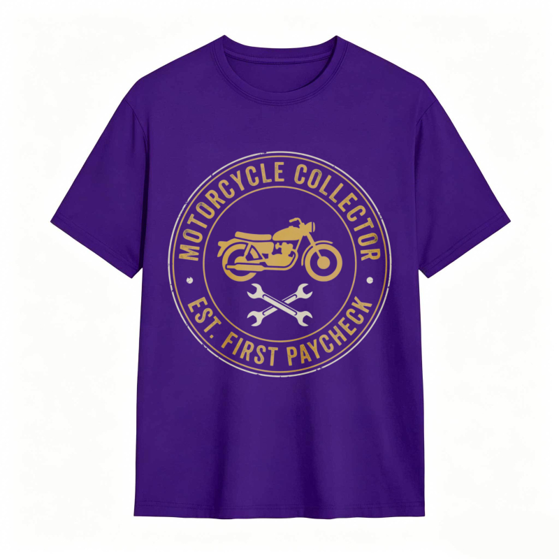 Motorcycle Collector Est First Paycheck T-shirt
