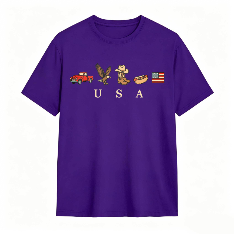 USA Icons Comfort Colors 4th Of July Graphic Tee
