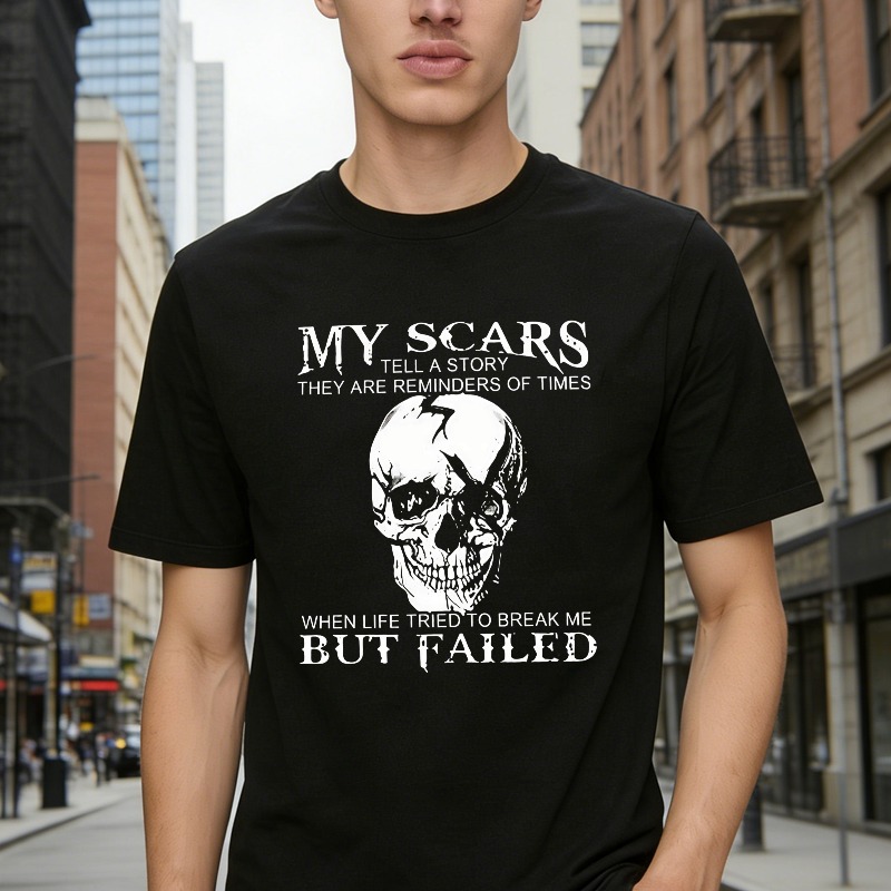 Skull And Scar Story Quote Unisex Classic T-shirt