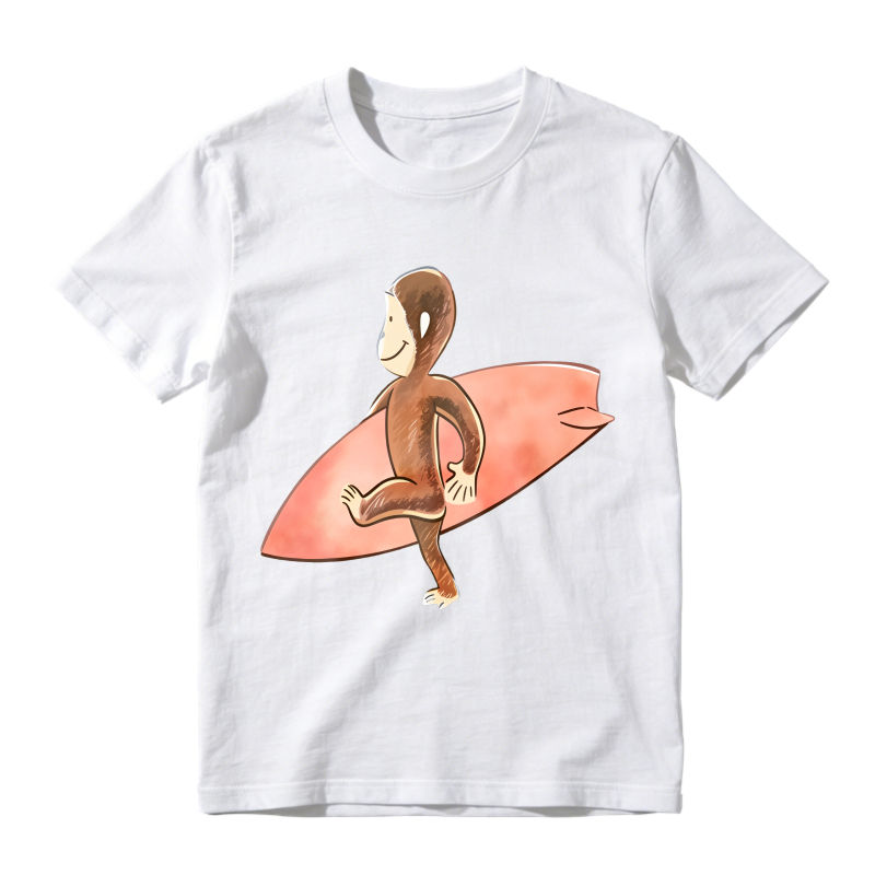 Monkey Surfing On Surfboard Unisex Classic T-shirt