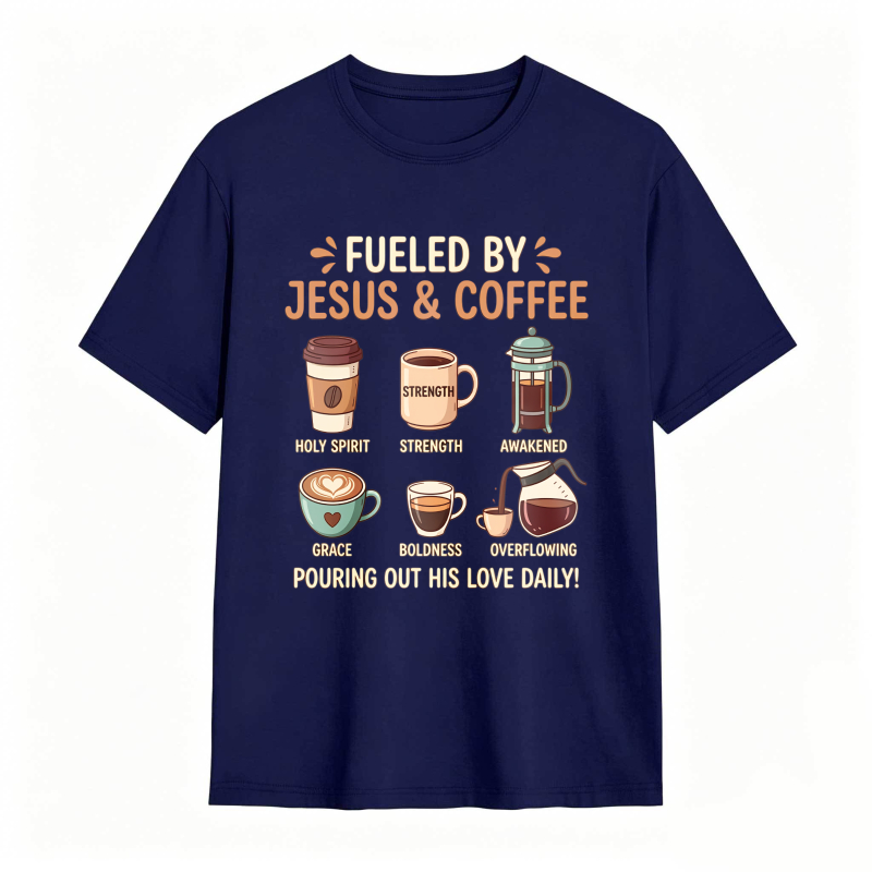Fueled by Jesus and Coffee T-shirt