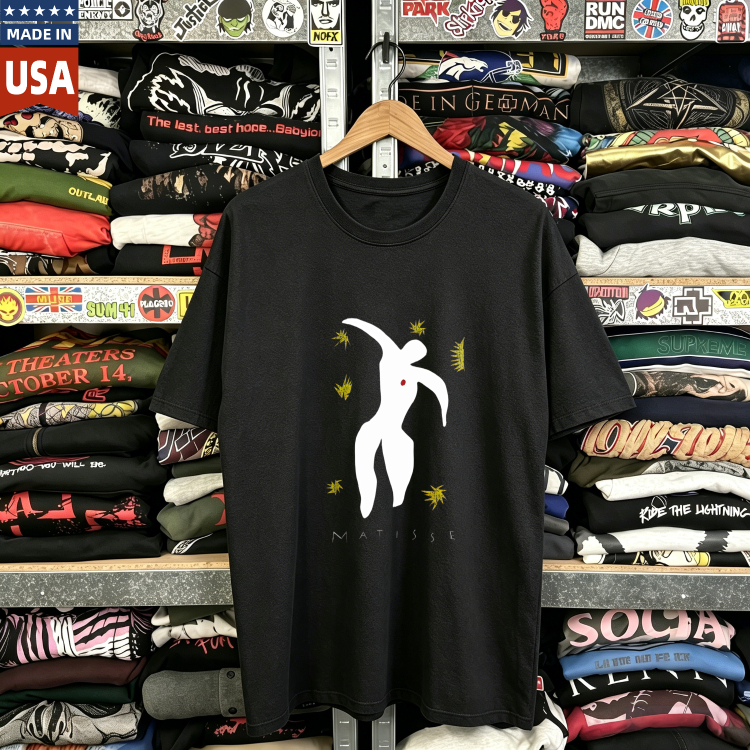 CozTee  Dancer Silhouette Stars Moon Pattern Print  Graphic T-Shirt