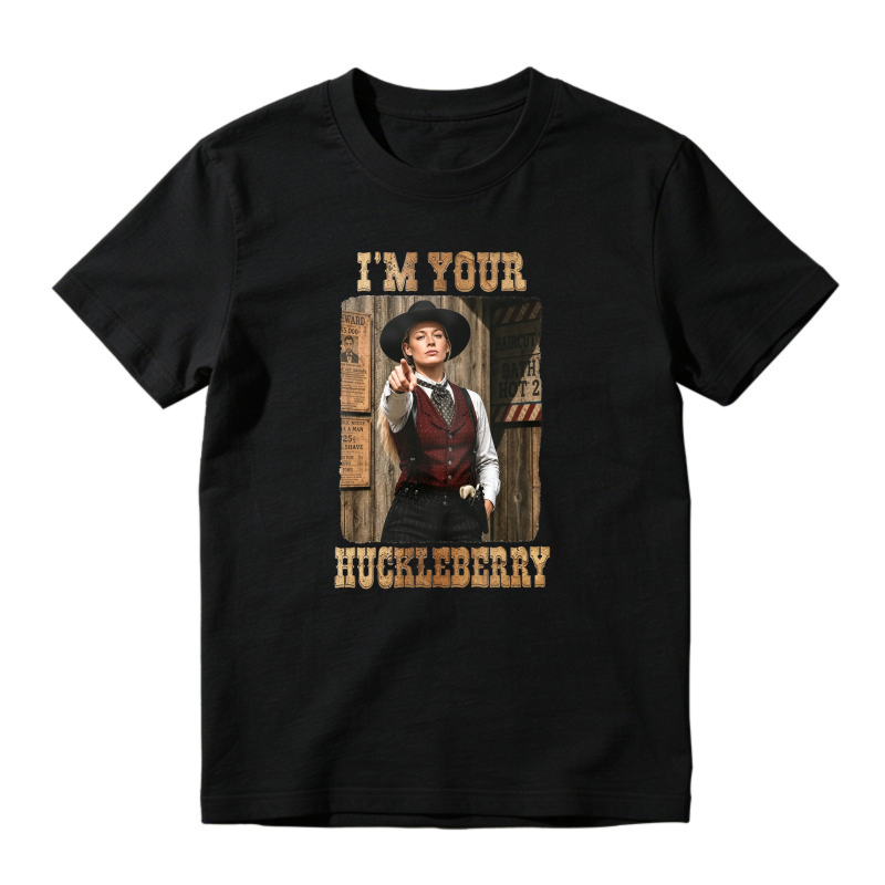 I'm Your Huckleberry Western Movie Quote Vintage Graphic Unisex Classic T-shirt