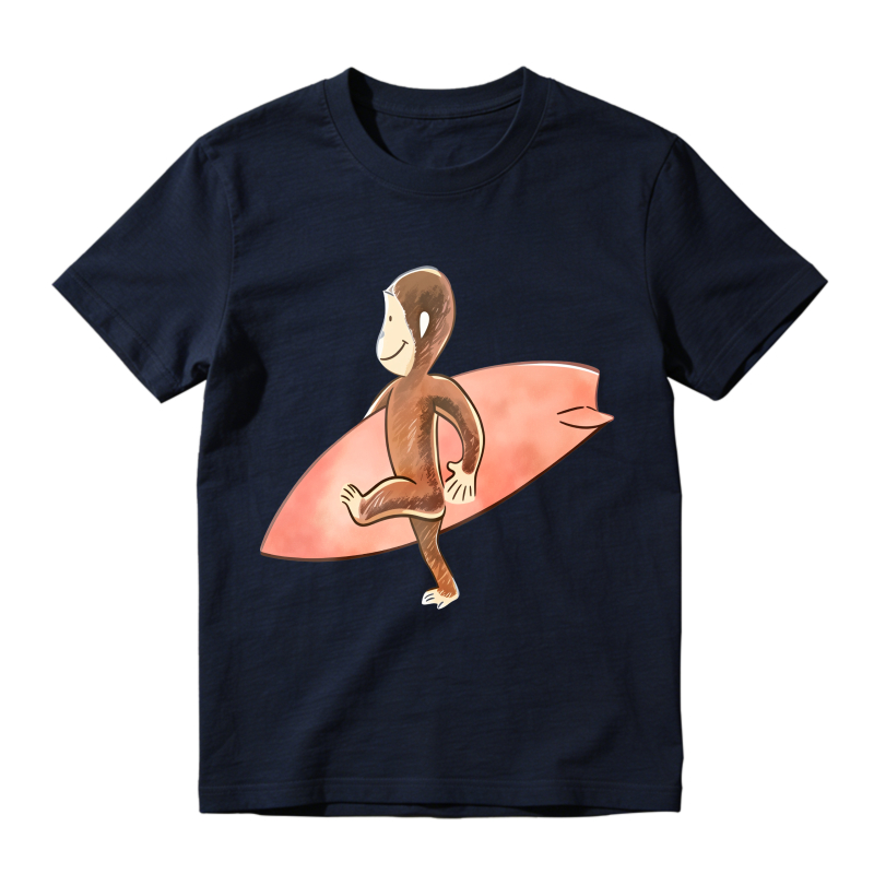 Monkey Surfing On Surfboard Unisex Classic T-shirt