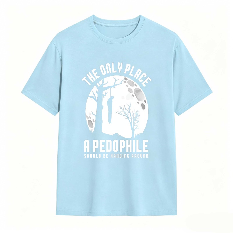 The Only Place A Pedophile Should Be Hanging Around Moon And Tree Silhouette Unisex Classic T-shirt