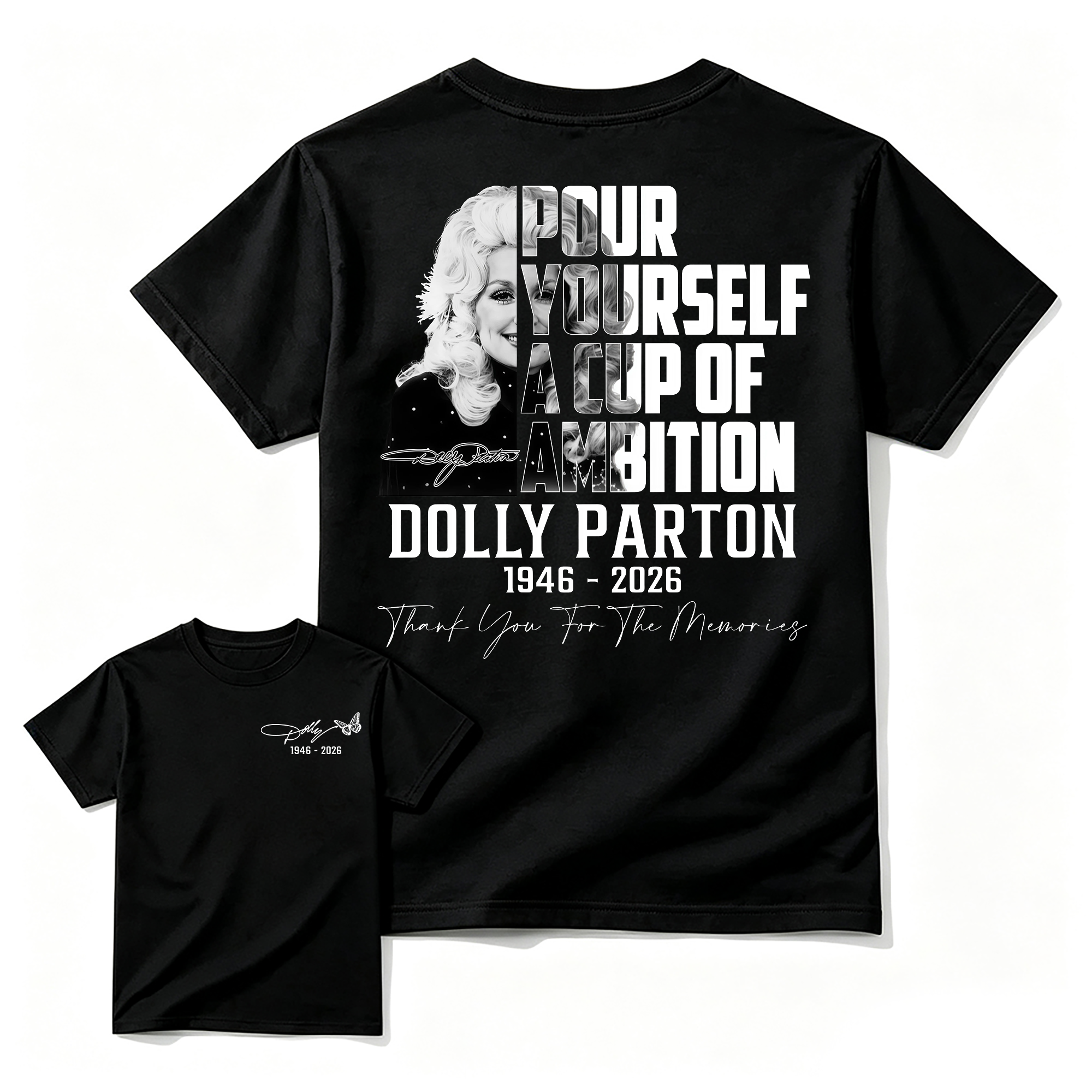 Dolly Parton 9 to 5 Tribute Shirt, Pour Yourself A Cup Of Ambition Tee, Country Music Legend T-Shirt