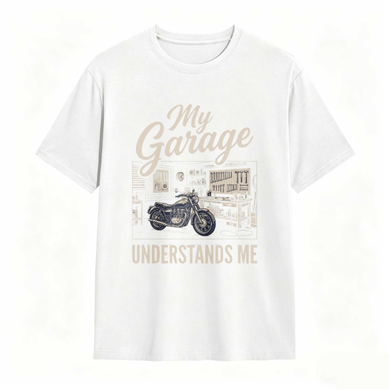 My Garage Understands Me Motorcycle Workshop Design T-shirt