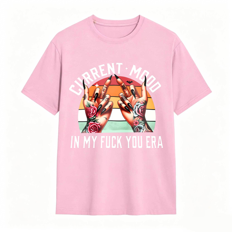Current Mood In My Era With Tattooed Hands And Rose Design Unisex Classic T-shirt