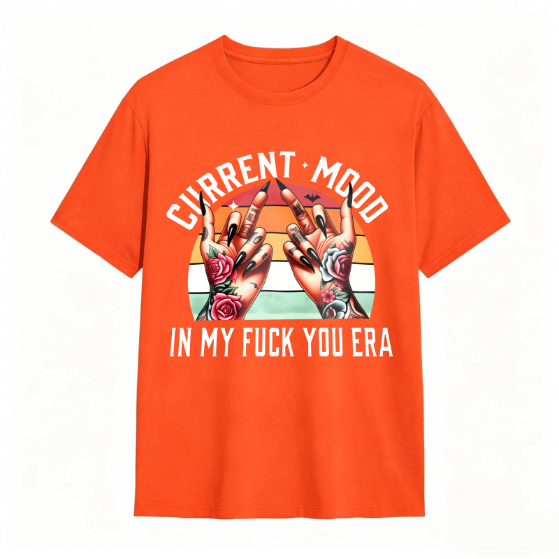 Current Mood In My Era With Tattooed Hands And Rose Design Unisex Classic T-shirt