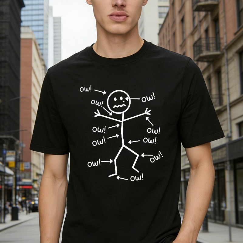 Stick Figure With Ow Exclamations Unisex Classic T-shirt